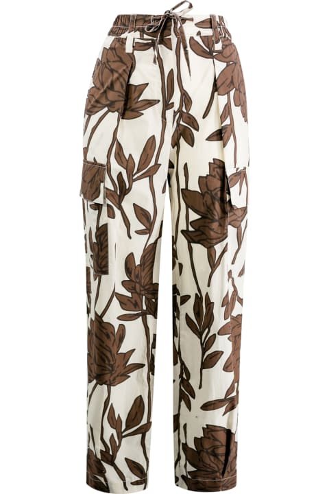 Brunello Cucinelli Pants & Shorts for Women Brunello Cucinelli Floral-print Cotton Trousers