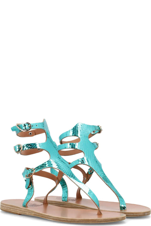 Themis Metallic Fishscale Sandals