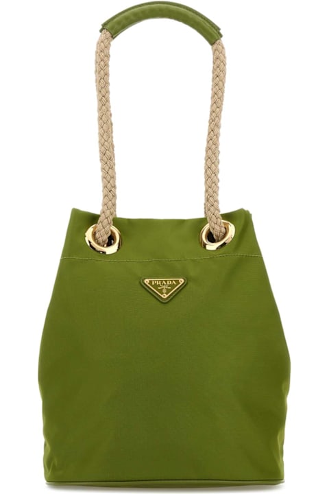 Homeware Prada Green Re-nylon Prada Mariner Bucket Bag
