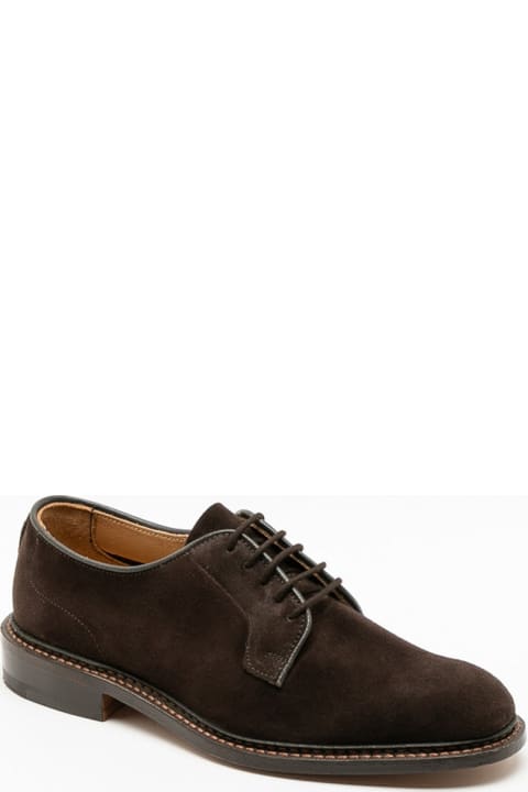 Tricker's Shoes for Men Tricker's Robert Coffee Castorino Suede Derby Shoe