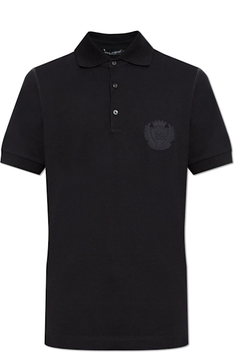 Dolce & Gabbana Shirts for Men Dolce & Gabbana Dg Logo Embroidered Polo Shirt