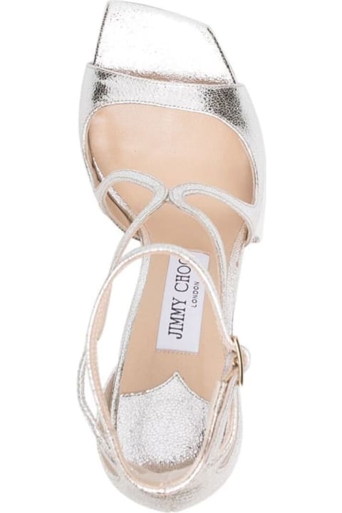 Fashion for Women Jimmy Choo Azia 95 Sandal In Champagne With Glitter