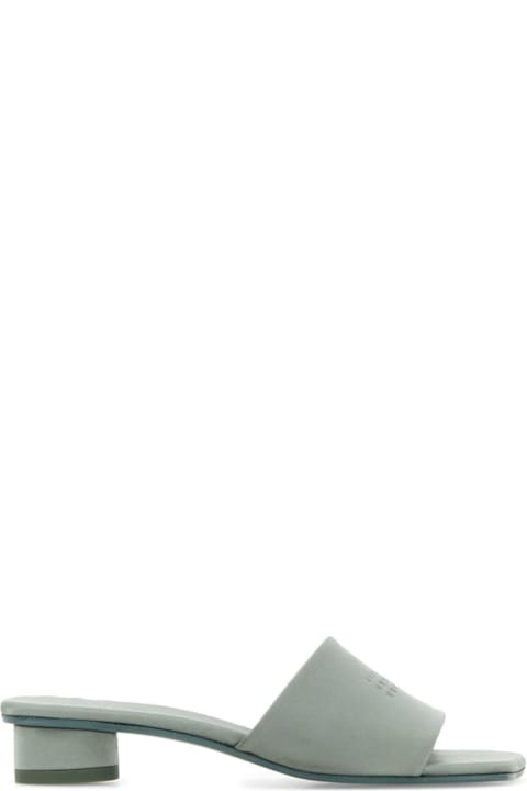 MM6 Maison Margiela Powder Blue Satin Anatomic Numeric Mules
