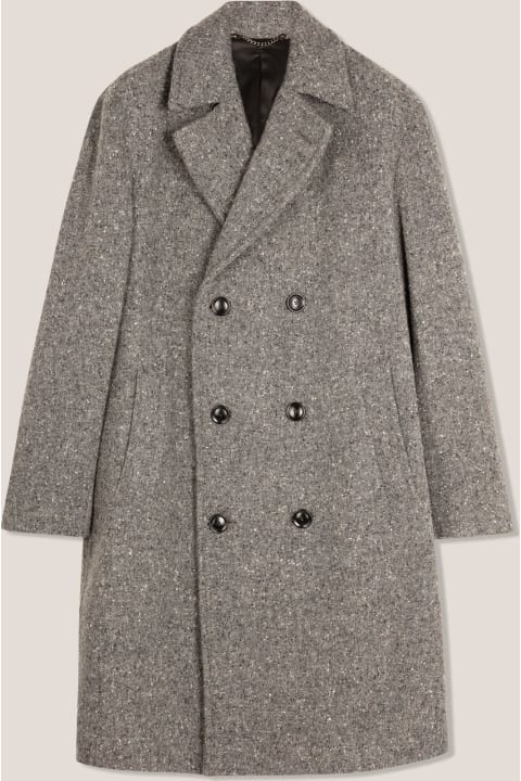 doppiaa Clothing for Men doppiaa Aathene Grey Double-breasted Coat