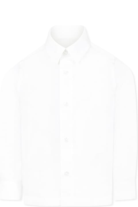 Homeware Givenchy White Shirt For Boy With 4g Motif