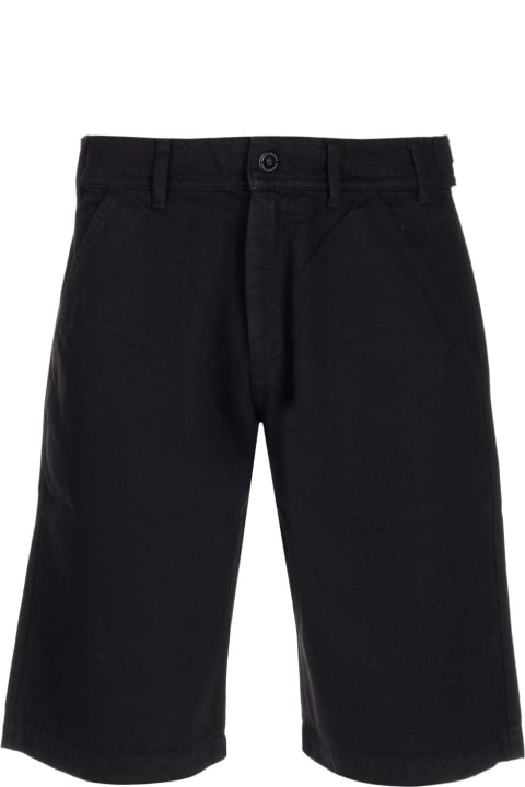 Raf Simons Pants for Men Raf Simons Black Bermuda Shorts With Application