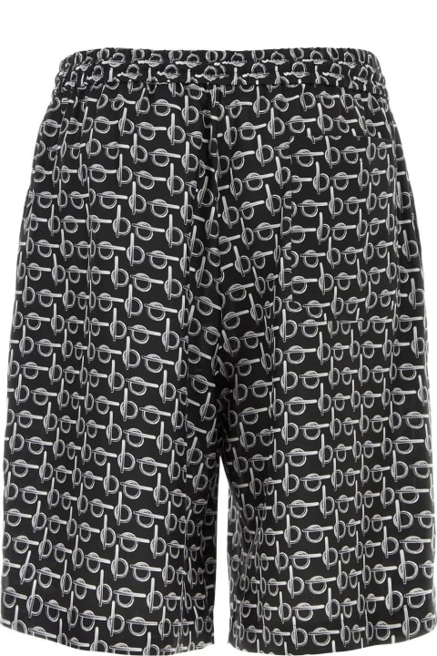 Pants for Men Burberry Printed Silk Bermuda Shorts