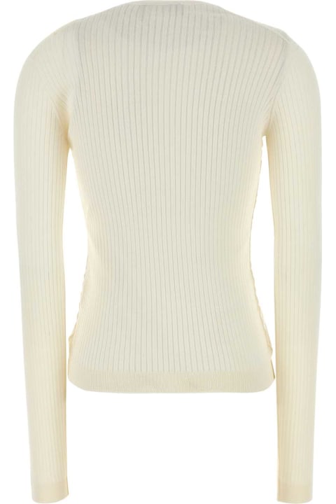 آخر صيحات الموضة من السيدات Fendi Ivory Wool Blend T-shirt