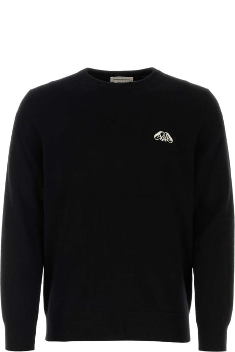 Alexander McQueen Sweaters for Women Alexander McQueen Black Cashmere Blend Sweater