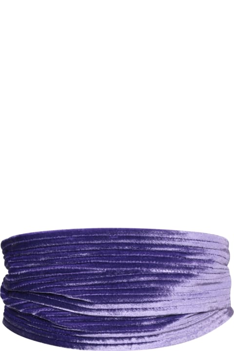 Pierre-Louis Mascia Belts for Women Pierre-Louis Mascia Velvet Purple/lilac Belt