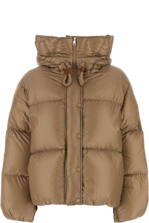 Coats & Jackets for Women Moncler Biscuit Nylon Borey Down Jacket