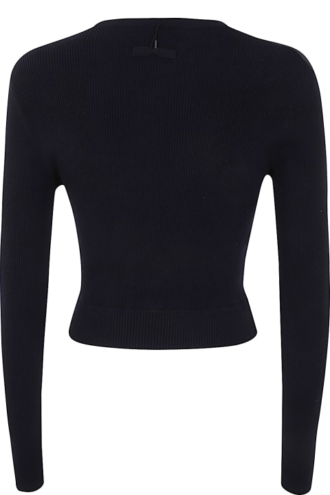 Jean Paul Gaultier Fleeces & Tracksuits for Women Jean Paul Gaultier Crewneck Ribbed Mariniere Pullover With Mesh Layer