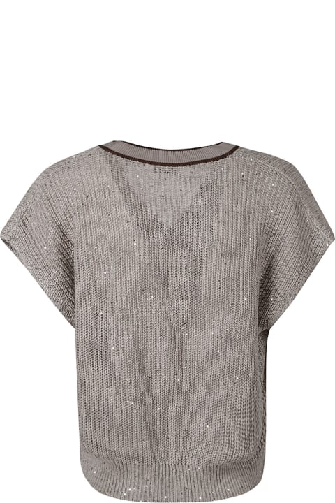 V-neck Cropped Knit Sweater