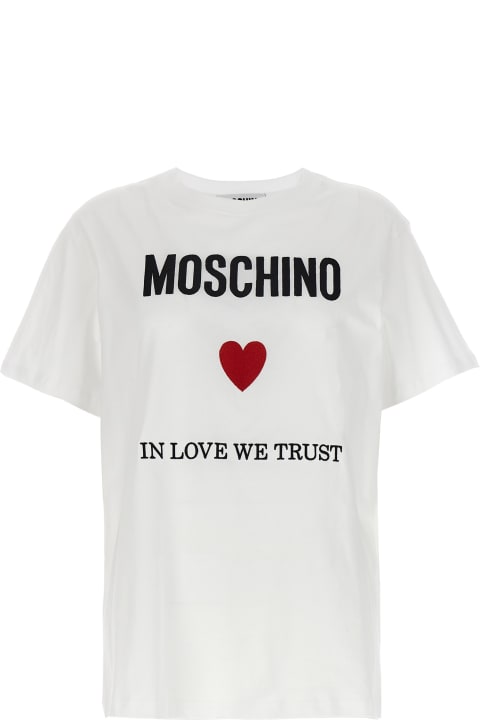 ウィメンズ新着アイテム Moschino 'in Love We Trust' T-shirt Moschino