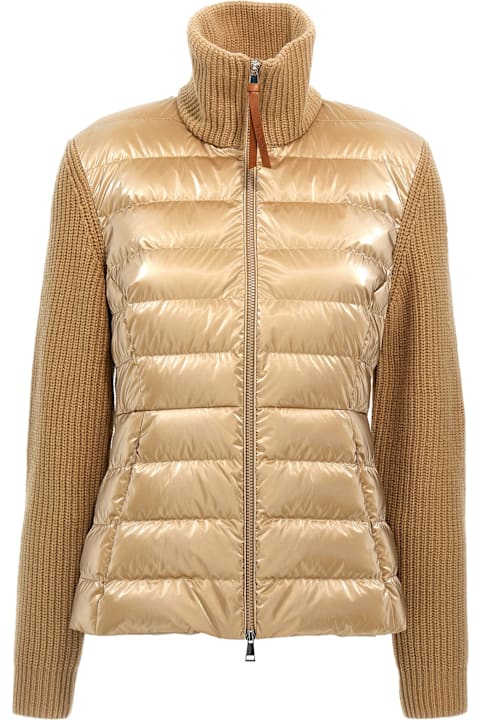 Moncler خصم على Women Moncler Two-material Cardigan