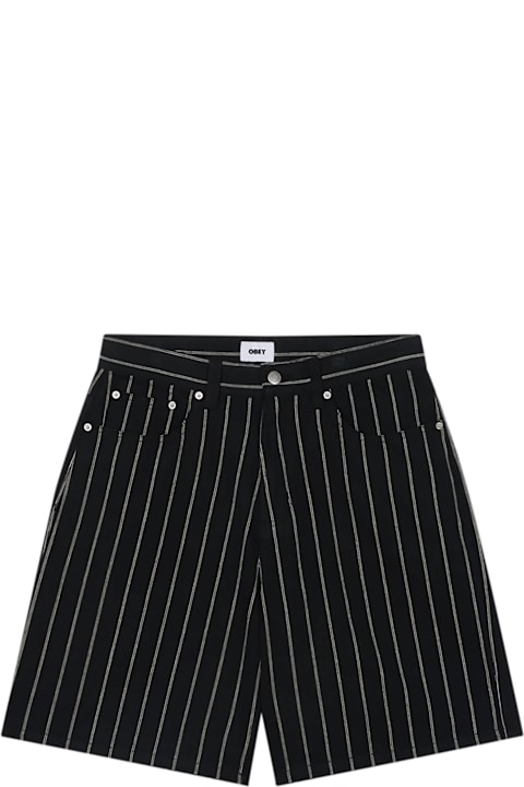 Obey for Women Obey Stripe Baggy Denim Short
