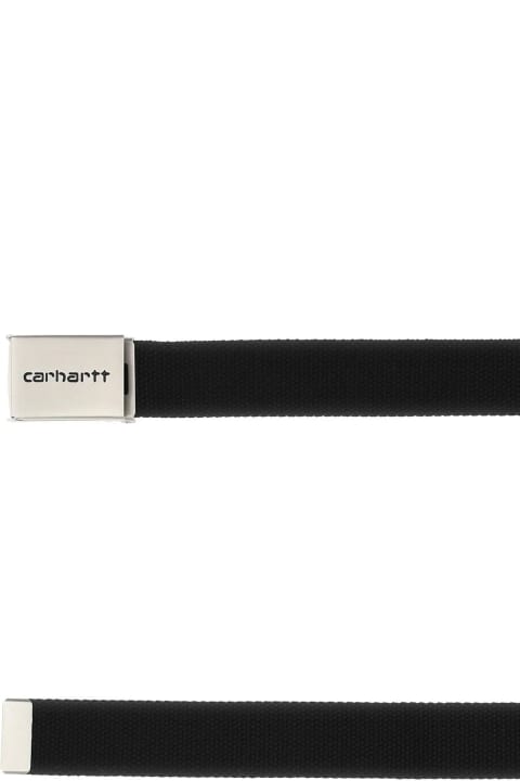 Belts for Men Carhartt Black Fabric Clip Belt Chrome