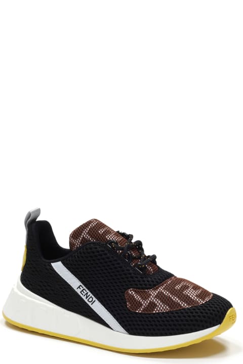 Shoes for Girls Fendi Mesh And Logo Sneakers