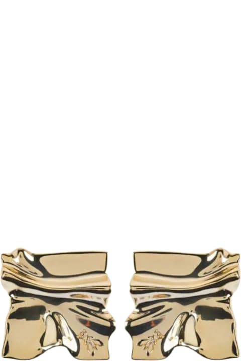 Patrizia Pepe Earrings for Women Patrizia Pepe Metal Crinckle Earrings In Zama And Brass