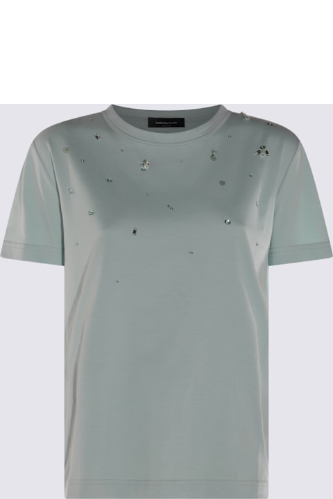 Fabiana Filippi ملابس علوية لـ السيدات Fabiana Filippi Green Cotton T-shirt