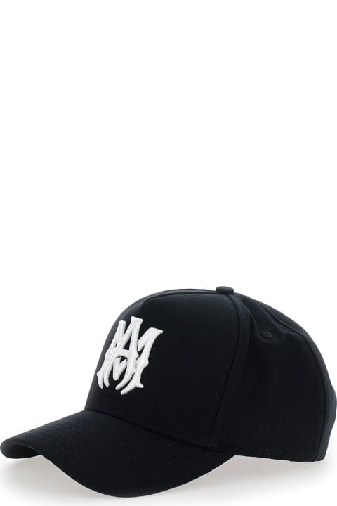 Hats for Men AMIRI Black Baseball Cap With Logo In Cotton Man