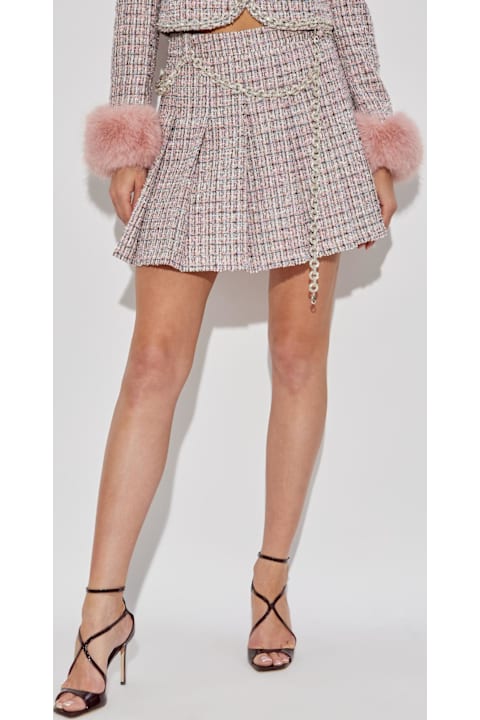 Homeware self-portrait Self-portrait Tweed Pleated Skirt