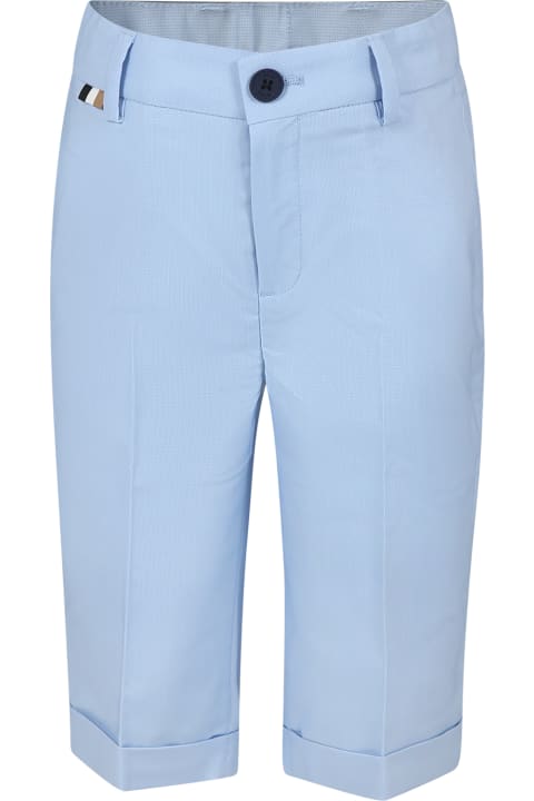 Bottoms for Boys Hugo Boss Elegant Sky Blue Shorts For Boy