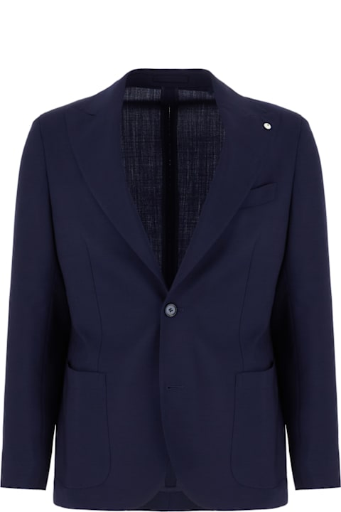 L.B.M. 1911 Clothing for Men L.B.M. 1911 Navy Blue Wool Suit