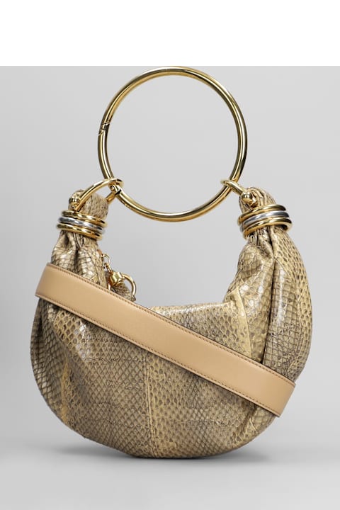 Chloé Hobo Bag Shoulder Bag In Beige Leather