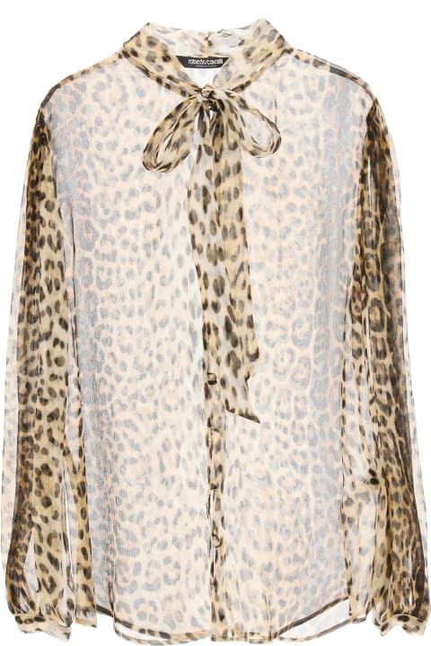 Fashion for Women Roberto Cavalli Silk Shirt With Leopard Print
