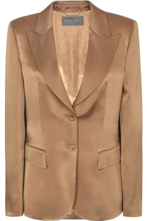 Alberta Ferretti Coats & Jackets for Women Alberta Ferretti Single-breasted Satin Blazer