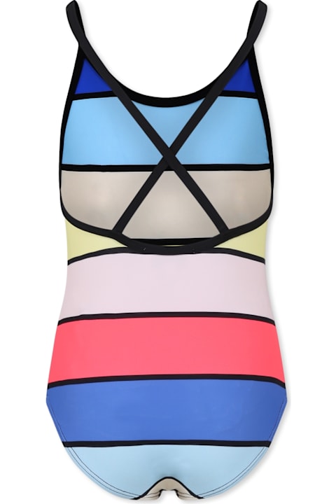 Homeware Rykiel Enfant Multicolor Swimsuit For Girl With Logo