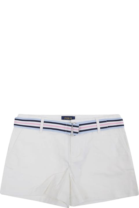 Sale for Kids Polo Ralph Lauren Logo Patch Belted Shorts