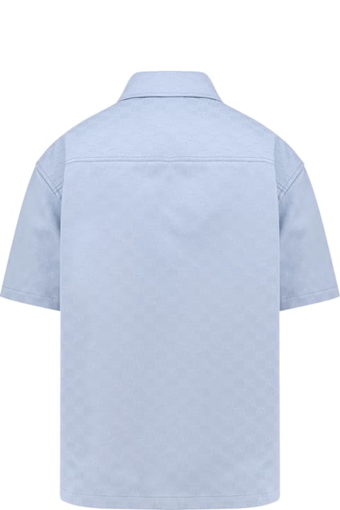 آخر صيحات الموضة من القسم الرجالي Gucci Gg Jacquard Oversize Cotton Shirt