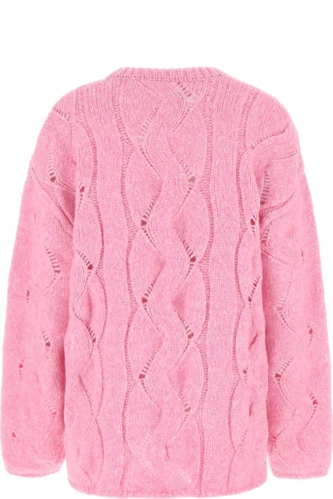 Low Classic Sweaters for Women Low Classic Pink Alpaca Blend Oversize Sweater