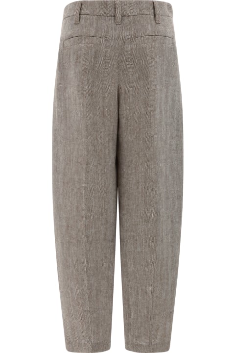 ウィメンズ Brunello Cucinelliのパンツ＆ショーツ Brunello Cucinelli Tailored Linen Trousers