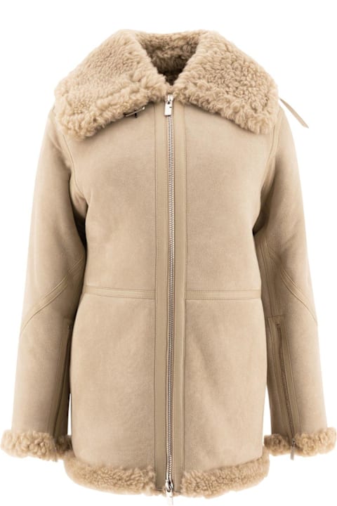 Burberry Coats & Jackets for Women Burberry Shearling Zip-up Jacket