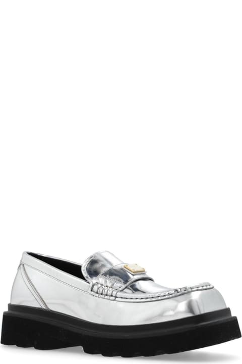 Dolce & Gabbana Shoes for Women Dolce & Gabbana Logo Plaque Square-toe Loafers