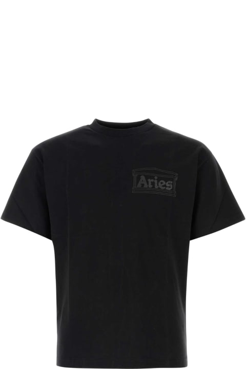 Aries Men Aries Black Cotton Temple T-shirt