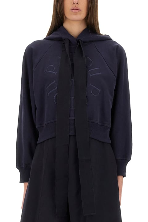 Bottega Veneta Midnight Blue Wool Blend Cape Coat | italist