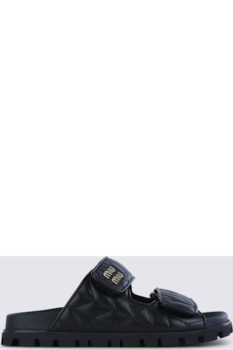 Miu Miu Black Leather Flats