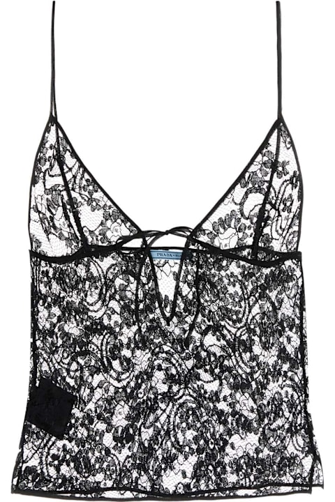 Prada Black Lace Top