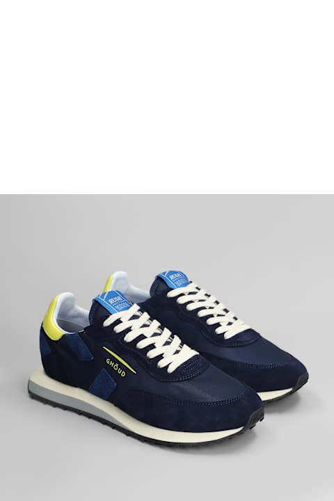 GHOUD Sneakers for Men GHOUD Rush Sneakers In Blue Suede And Fabric