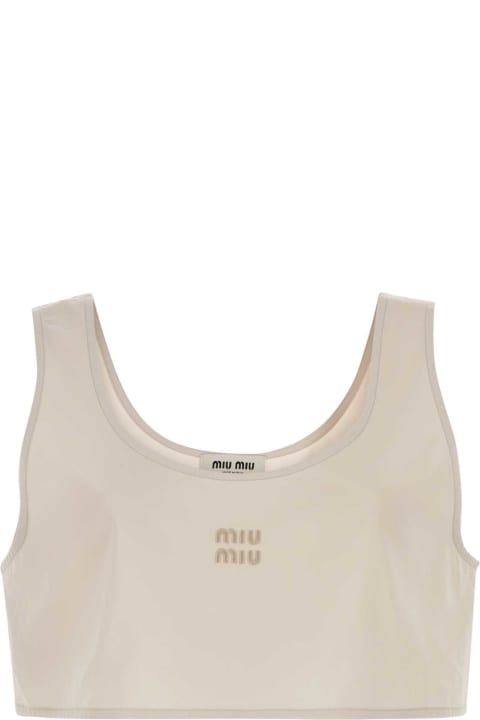 Miu Miu for Women Miu Miu Sand Cotton Top