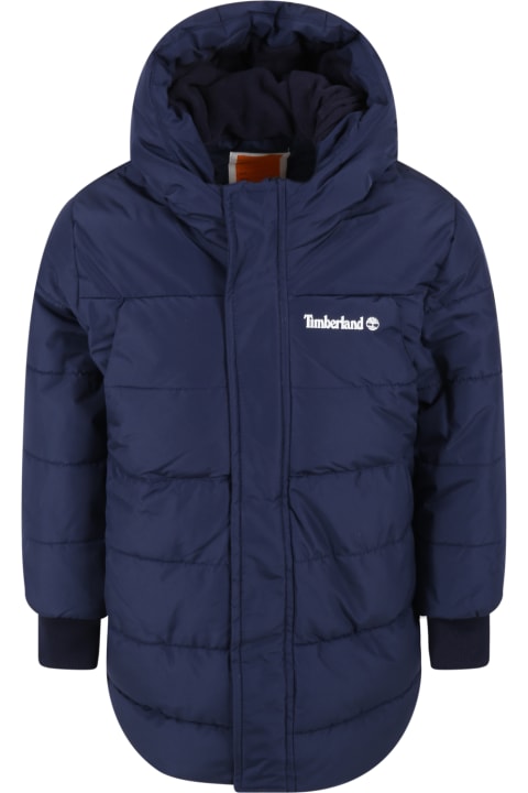 Blue Jacket For Boy With Logo