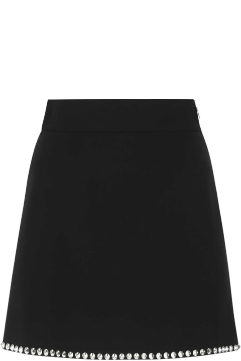 Miu Miu for Women Miu Miu Black Viscose Mini Skirt
