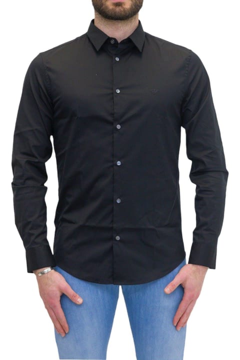 Fashion for Men Giorgio Armani Logo-embroidered Buttoned Shirt Giorgio Armani
