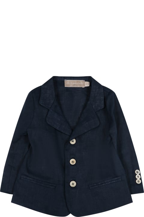 La stupenderia Coats & Jackets for Baby Girls La stupenderia Blue Jacket For Baby Boy