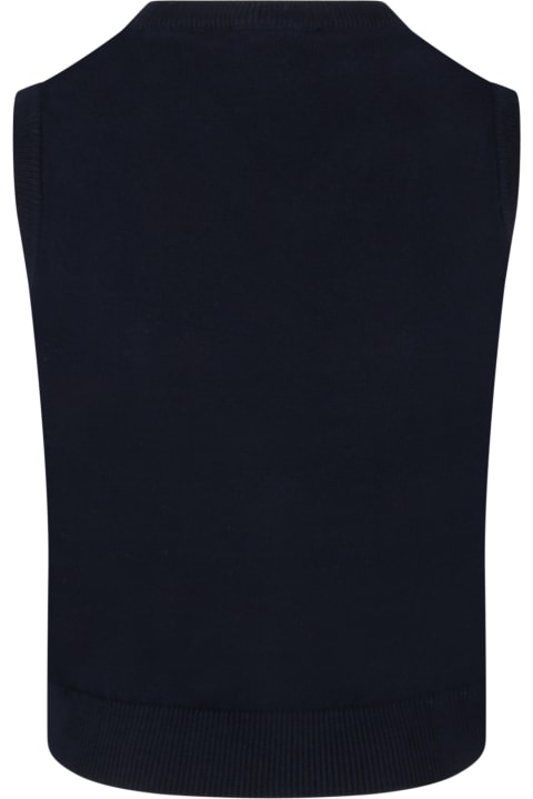Homeware Emporio Armani Blue Vest For Boy With Iconic Eagle