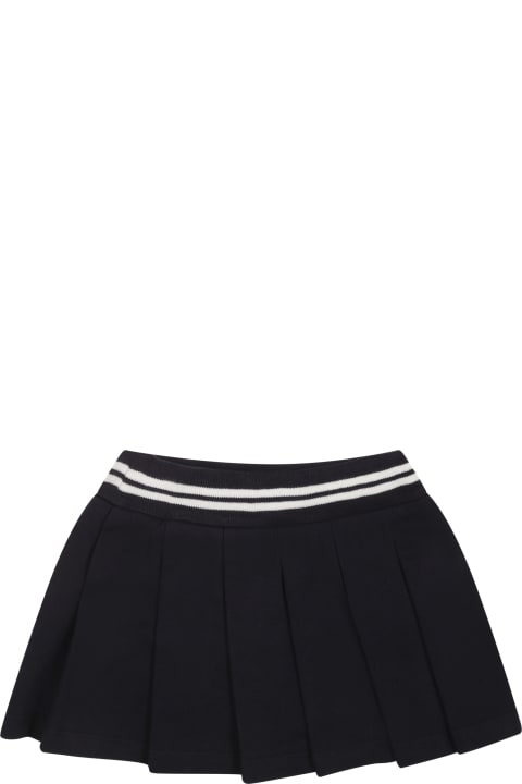 Moncler for Baby Girls Moncler Blue Skirt For Baby Girl With Logo